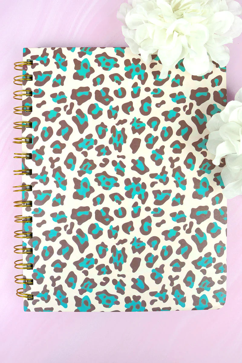 Audrey Leopard Wirebound Hardcover Journal