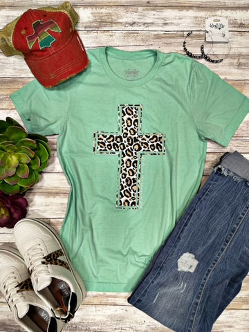 Leopard Cross Graphic Tee