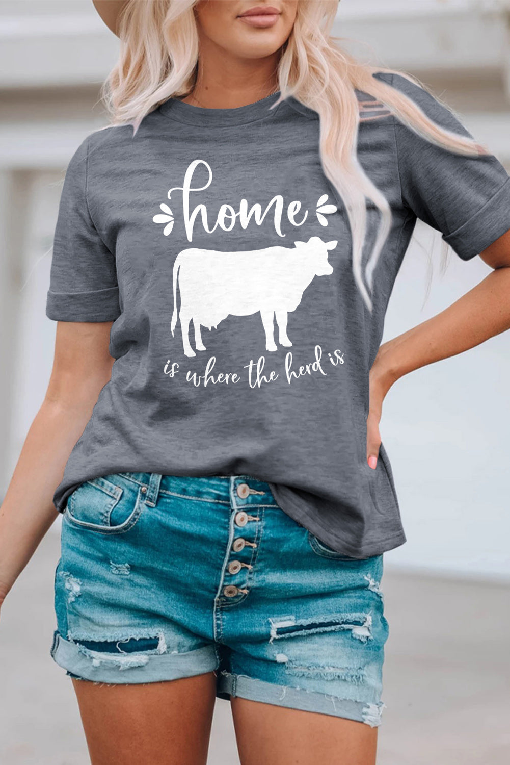 Home is where the herd is Short Sleeve Graphic Tee